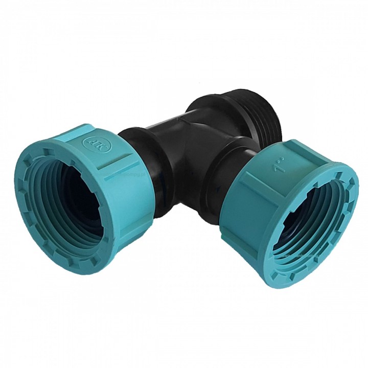 Trójnik swivel 1" F-F-M